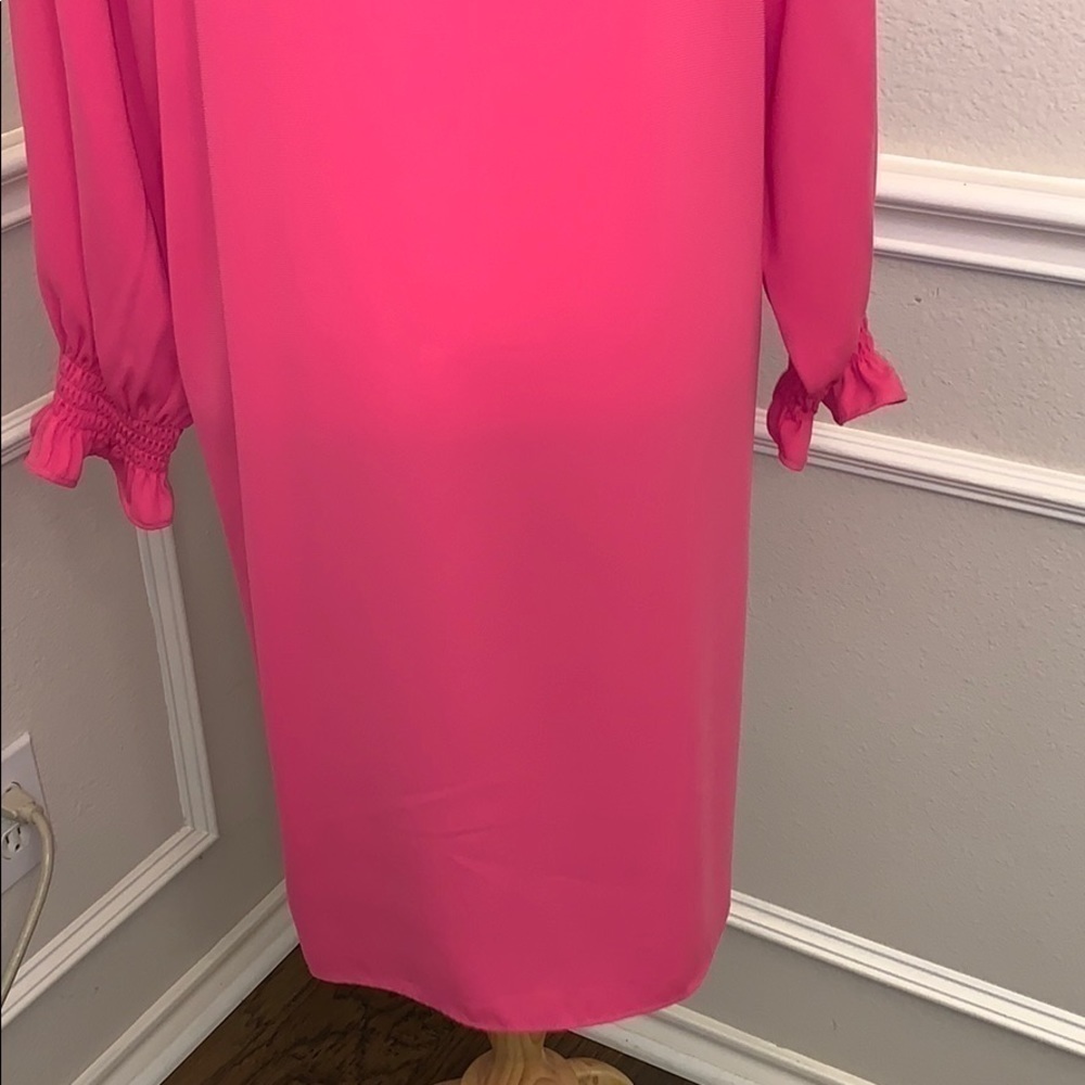 𝅺nine West Dress L/S Hot Pink Size M - Picture 7 of 8